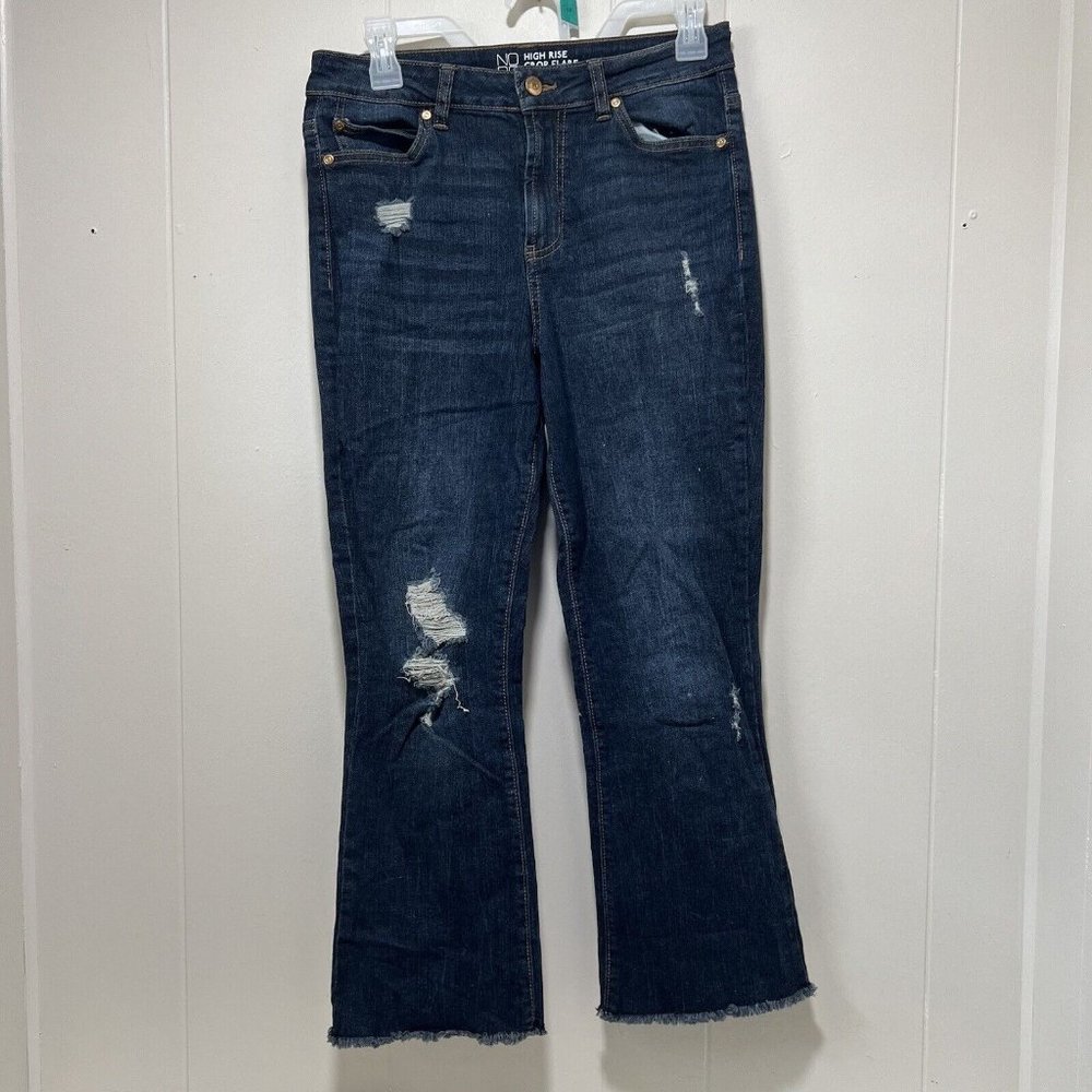 NOBO No Boundaries High Rise Crop Flare Denim Jeans Women's 9